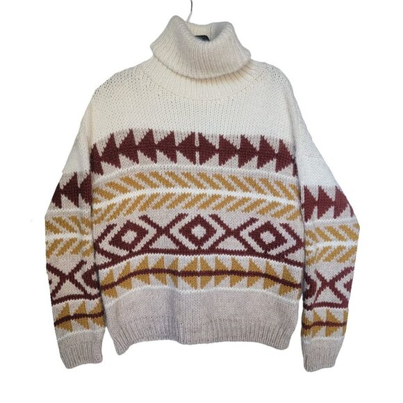 ❤️Anthropologie Elsamanda Alpaca Turtleneck Sz L Women's Sweater Made in Italy❤️ - Picture 2 of 8